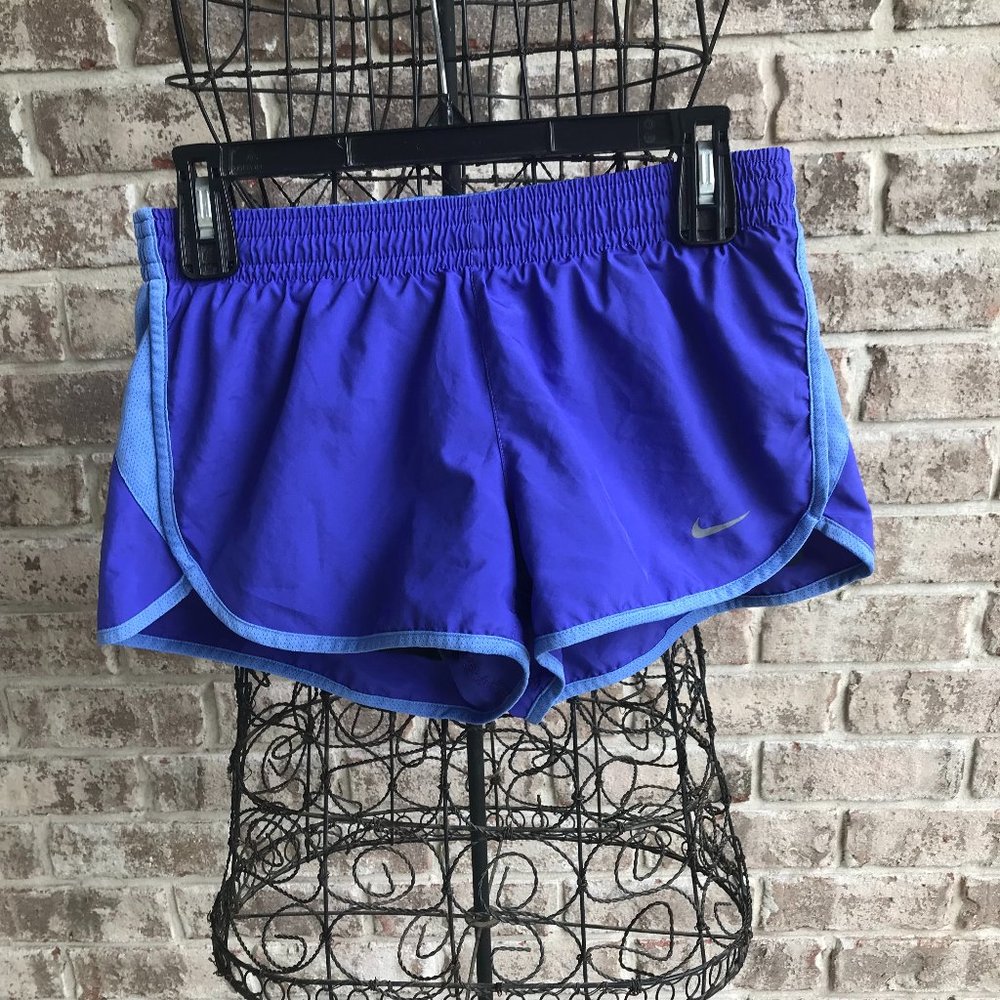 Nike Dri Fit Running Shorts Ladies  Small Blue EUC